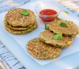 Sweet Potato and Pea Fritters 