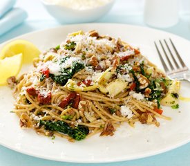 Mediterranean Spaghetti with Toasted Walnuts