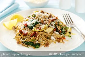 Mediterranean Spaghetti with Toasted Walnuts