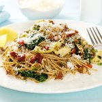 Mediterranean Spaghetti with Toasted Walnuts