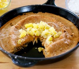 Baked Pancake with Pineapple Sauce