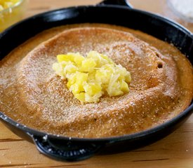 Baked Pancake with Pineapple Sauce