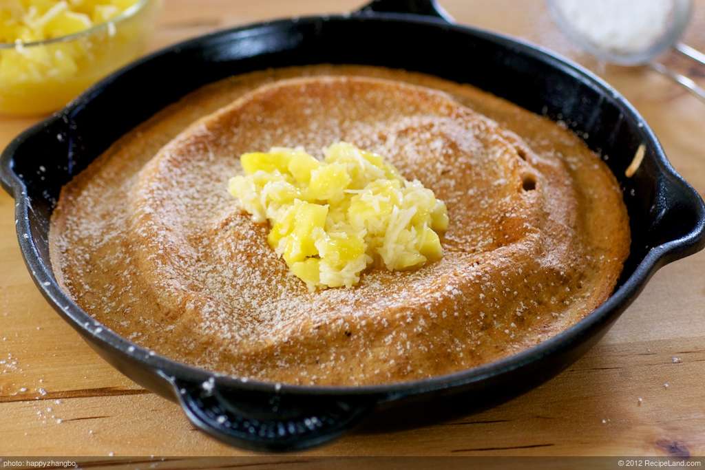 Baked Pancake with Pineapple Sauce recipe