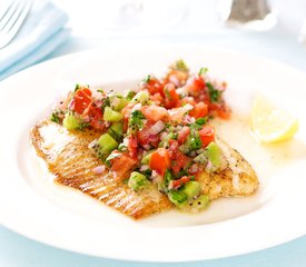 Paleo Kiwi Tomato Salsa with Tilapia 