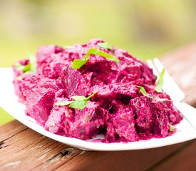 Roasted Beets With Toasted Garlic and Walnut Sauce