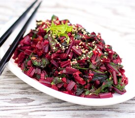 Asian Beet Greens Stir-Fry