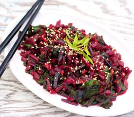 Asian Beet Greens Stir-Fry