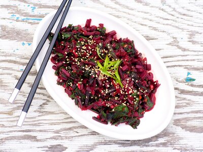 Asian Beet Greens Stir-Fry