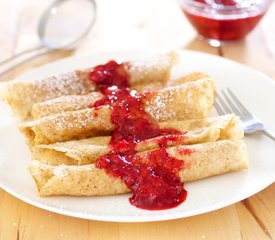 Crepes with Strawberry Sauce