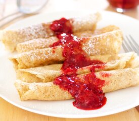 Crepes with Strawberry Sauce