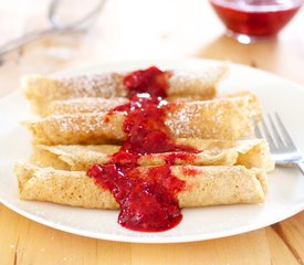 Crepes with Strawberry Sauce