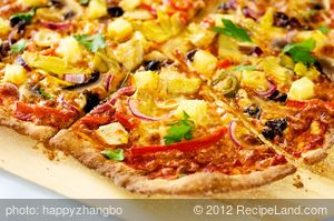 Pineapple, Olives and Artichoke Heart Pizza