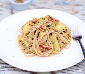 Pasta with Marinated Artichoke Hearts