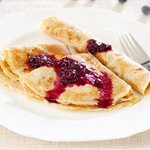 Warm Crepes with Berry Sauce