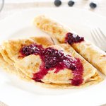Warm Crepes with Berry Sauce