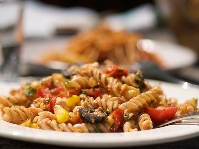 Cherry Tomato Feta Pasta Salad