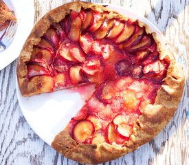 Plum and Strawberry Galette 