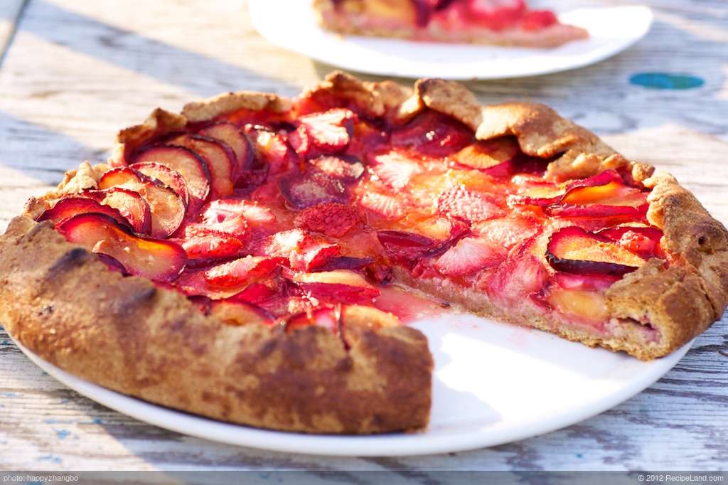 Plum and Strawberry Galette  recipe