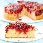 Buttery and fluffy cake with sweet, sour and juicy fruit topping. 