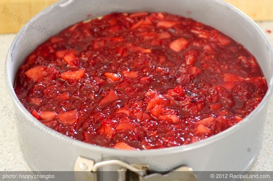 Spread the topping in an even layer over the batter; do not stir.  