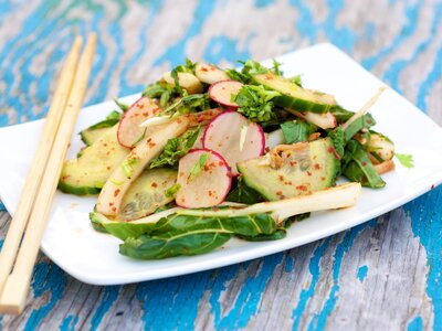 Cucumber, Bok Choy and Radish Salad