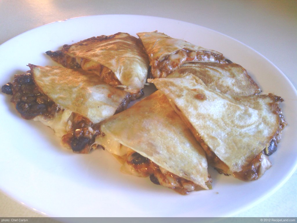 Black Bean Chili Quesadillas