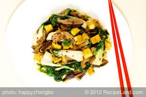 Bok Choy, Tofu and Shiitake Stir Fry