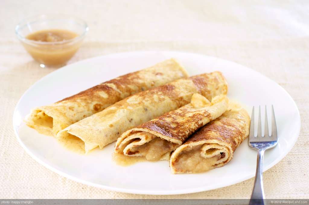 12-Grain Crepes with Warm Applesauce recipe