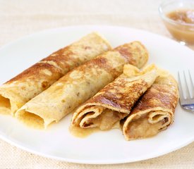 12-Grain Crepes with Warm Applesauce