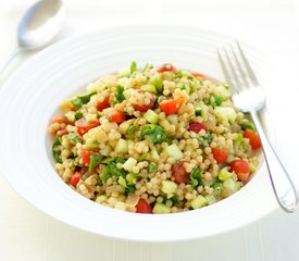 Israeli CousCous and Cucumber Salad