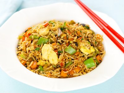 Sugar Snap Pea and Scrambled Eggs Fried Rice