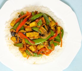 Tofu and Sugar Snap Pea Stir Fry