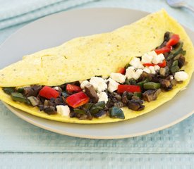 Egg Pancake with Vegetables and Feta