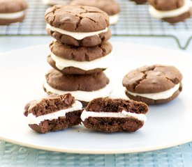 Chocolate Sandwich Cookies with Peppermint Cream