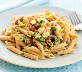 Mediterranean Pasta Salad with Sun-dried Tomato and Artichoke Hearts