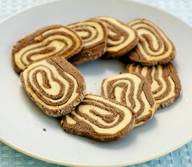 Peanut Butter and Chocolate Pinwheel Cookies