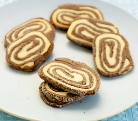 Peanut Butter and Chocolate Pinwheel Cookies