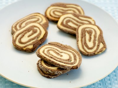 Peanut Butter and Chocolate Pinwheel Cookies