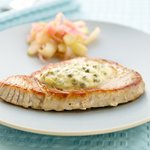 Grilled Tuna Steak with Lemon-Caper Butter