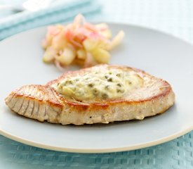 Grilled Tuna Steak with Lemon-Caper Butter