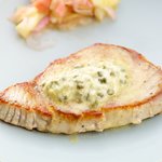 Grilled Tuna Steak with Lemon-Caper Butter