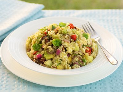 Greek Brown Rice Salad