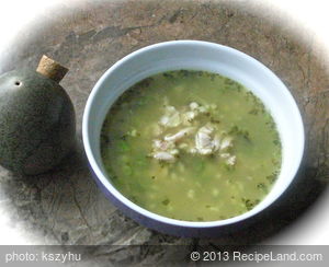 Garlic and Fava Beans Soup recipe