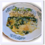 Gulai Daun Singkong Tumbuk(Grilled Fish with Greens)