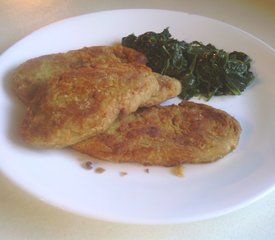 Seitan Chicken Tenders With Wilted Spinach