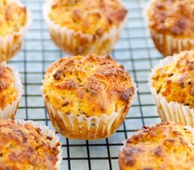 Whole Wheat Cheesy Bacon Muffins