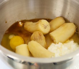 Banana Oats and Walnut Bread