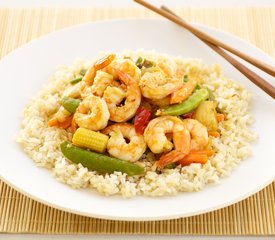 Garlic, Shrimp, and Vegetable Stir-Fry