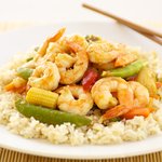 Garlic, Shrimp, and Vegetable Stir-Fry