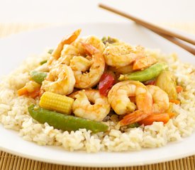 Garlic, Shrimp, and Vegetable Stir-Fry